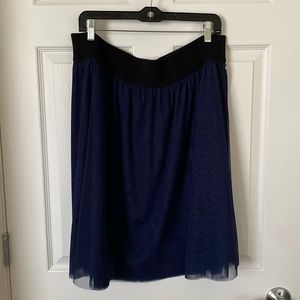 NWT Carmakoma Pull On Navy Tulle Princess Skirt Size M (Women’s Size 18) Lined